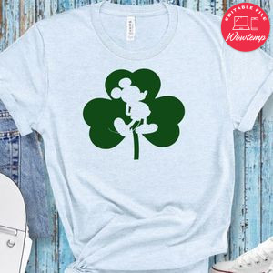 St Patrick's Day Mickey in shamrock PNG file template