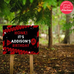 Printable Honk! It's My Birthday Yarn Sign Instant Download