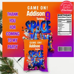 Space Jam 2 Chip Bag Digital File Printable Instant Download