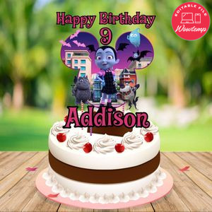 Vampirina Birthday Cake Topper Template Printable Instant Download