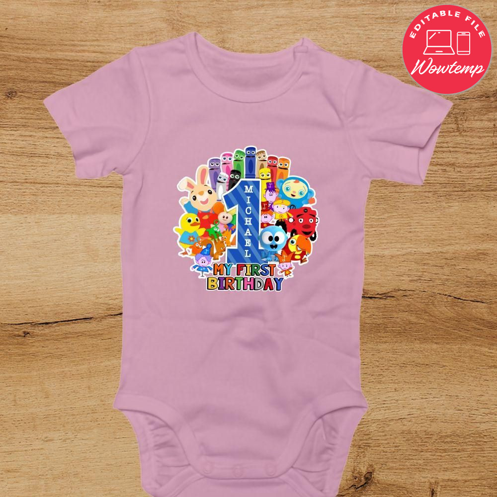 BabyFirst TV First Birthday PNG file template