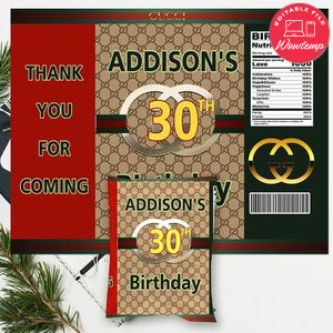 Gucci Birthday Chip Bag Digital File Instant Download