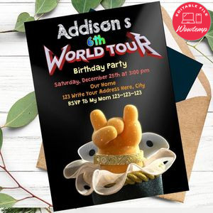 Trolls World Tour Invitation Printable Instant Download