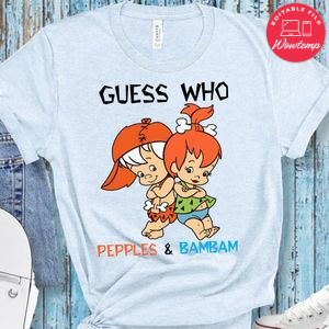 Pebbles and Bam Bam Gender Reveal Party PNG file template
