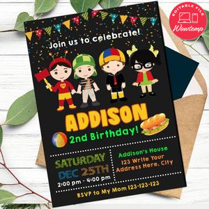 El chavo Invitation Customizable Template Instant Download