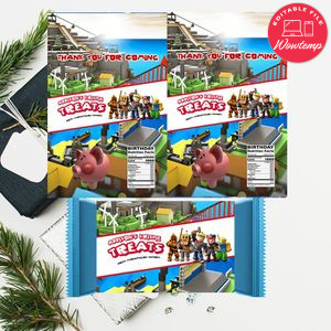 Roblox Gamer Rice Krispie Treat Digital File Printable Instant Download