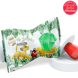Lion King Ring Pop Birthday Labels Digital File Printable Instant Download