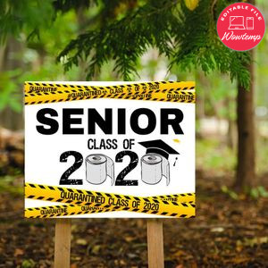 Printable Class of 2020 Yard Sign Instant Download