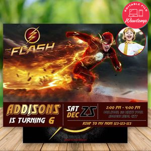 Editable Flash Invitation With Photo Instant Download