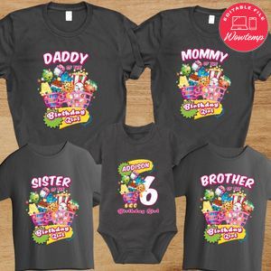 Shopkins Birthday Family Matching Party Shirts for Girl