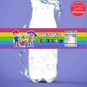 Charlie's Colorforms City Water Bottle Label Template to Print at Home Instant Download