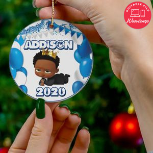 Boss Baby African American Christmas Acrylic Ornament Gift