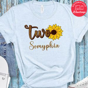 Sunflower 2nd Birthday PNG file template