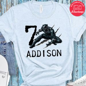 Custom Black Panther 5th Birthday Shirt for Boy