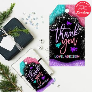 Glitter Slime Party Favor Tag Printable Instant Download