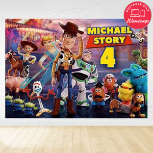 Printable Toy Story 4 Backdrop Digital File Instant Download