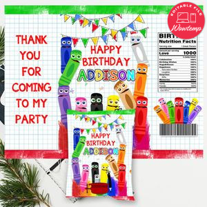 Baby First Color Crew Chip Bag Digital File Printable Instant Download