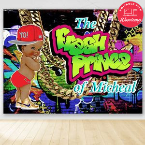 The Fresh Princess Backdrop Digital File Template Instant Download