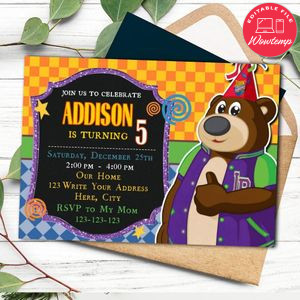 John's incredible pizza Invitation Customizable Template Instant Download