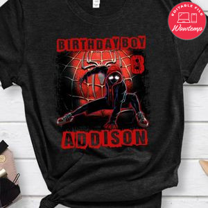Custom Miles Morales Birthday Shirt for Kid