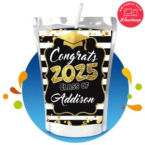 Senior Class of 2025 Capri Sun Labels Digital File Printable Instant Download