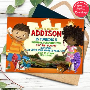 Zack and Quack Invitation Template to Print at Home Instant Download