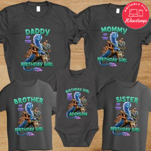 Disney Raya Birthday Family Matching Party Shirts