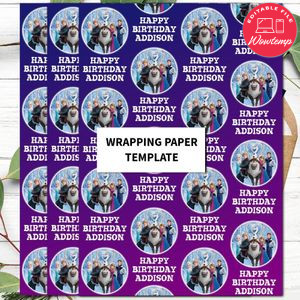 Disney Frozen 2 Wrapping Paper Printable Template Instant Download