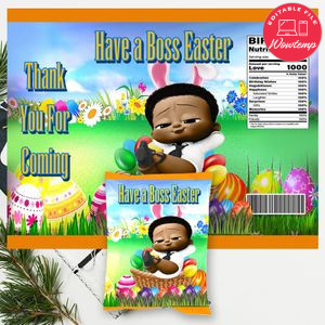 Black Baby Boss Chip Bag Digital File Printable Instant Download