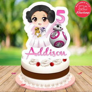 Princess Leia Cake Topper Template Printable Instant Download