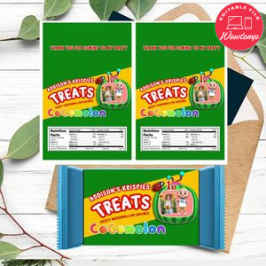 Cocomelon Baby JJ Rice Krispie Treat Digital File Printable Instant Download