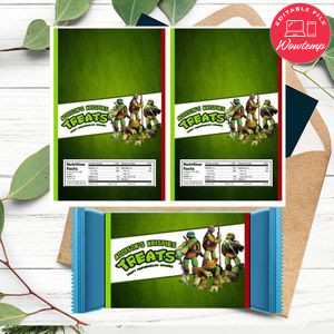 Ninja turtles Birthday Rice Krispie Treat Digital File Printable Instant Download