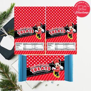 Minnie Mouse Birthday Rice Krispie Treat Digital File Printable Instant Download