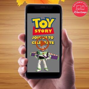 Toy story 4 Video Invitation Digital Template Customizable Instant Download