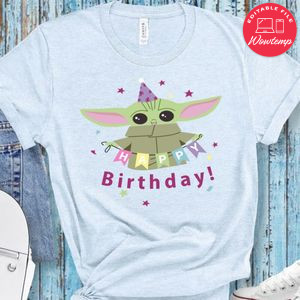 Baby Yoda Toddler Birthday Shirt