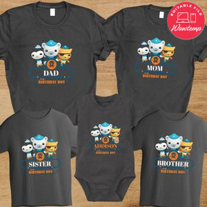 Octonauts Birthday Family Trip Vacation T-Shirt