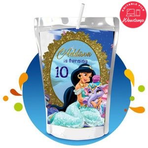 Jasmine Capri Sun Birthday Labels Digital File Printable Instant Download