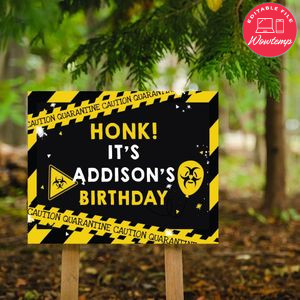 Printable Honk! It's My Birthday Outdoor Sign Digital File Instant Download