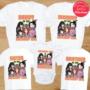 My Hero Academia girl Birthday Family Trip Vacation PNG file template