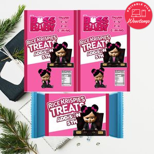 Black Girl Baby Boss Rice Krispie Treat Digital File Printable Instant Download