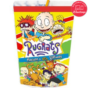 Rugrats Capri Sun Birthday Labels Digital File Printable Instant Download