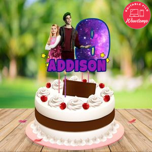 Disney Zombies 2 Birthday Cake Topper Template Printable Instant Download