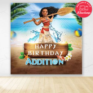 Printable Moana Backdrop Digital File Instant Download