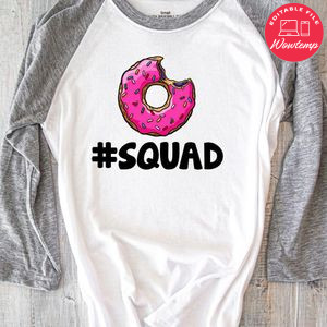 Customizable Donut Squad Birthday Iron On Transfer Tshirt Instant Download
