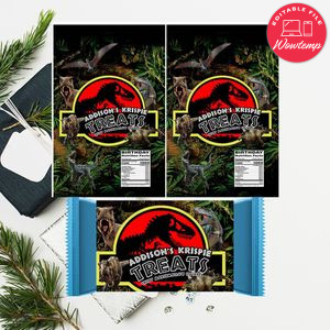 Jurassic Dinosaur Rice Krispie Treat Digital File Printable Instant Download
