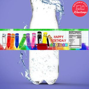 BabyFirst TV Color Crew Water Bottle Label Template to Print at Home Instant Download