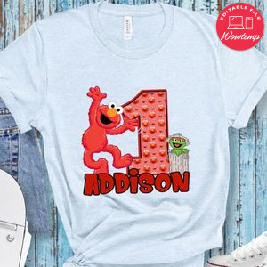 Custom Sesame Street Elmo Birthday Shirt for Kid