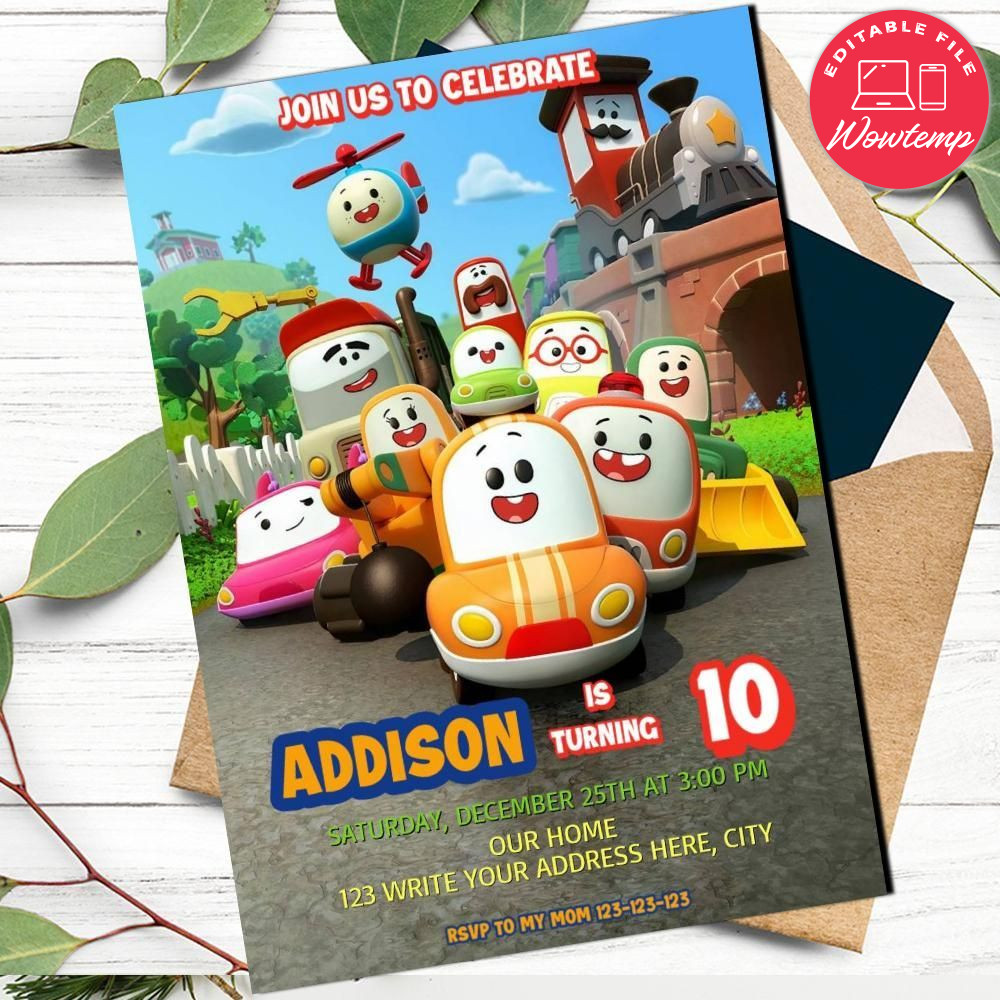 Cory Carson Birthday Flyer Template to Print at Home Instant Download