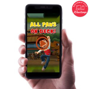Paw Patrol Customizable Mp4 Video Invitation File Template Instant Download