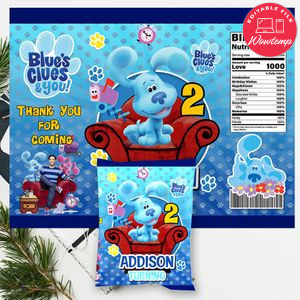 Blue's Clues Chip Bag Digital File Instant Download